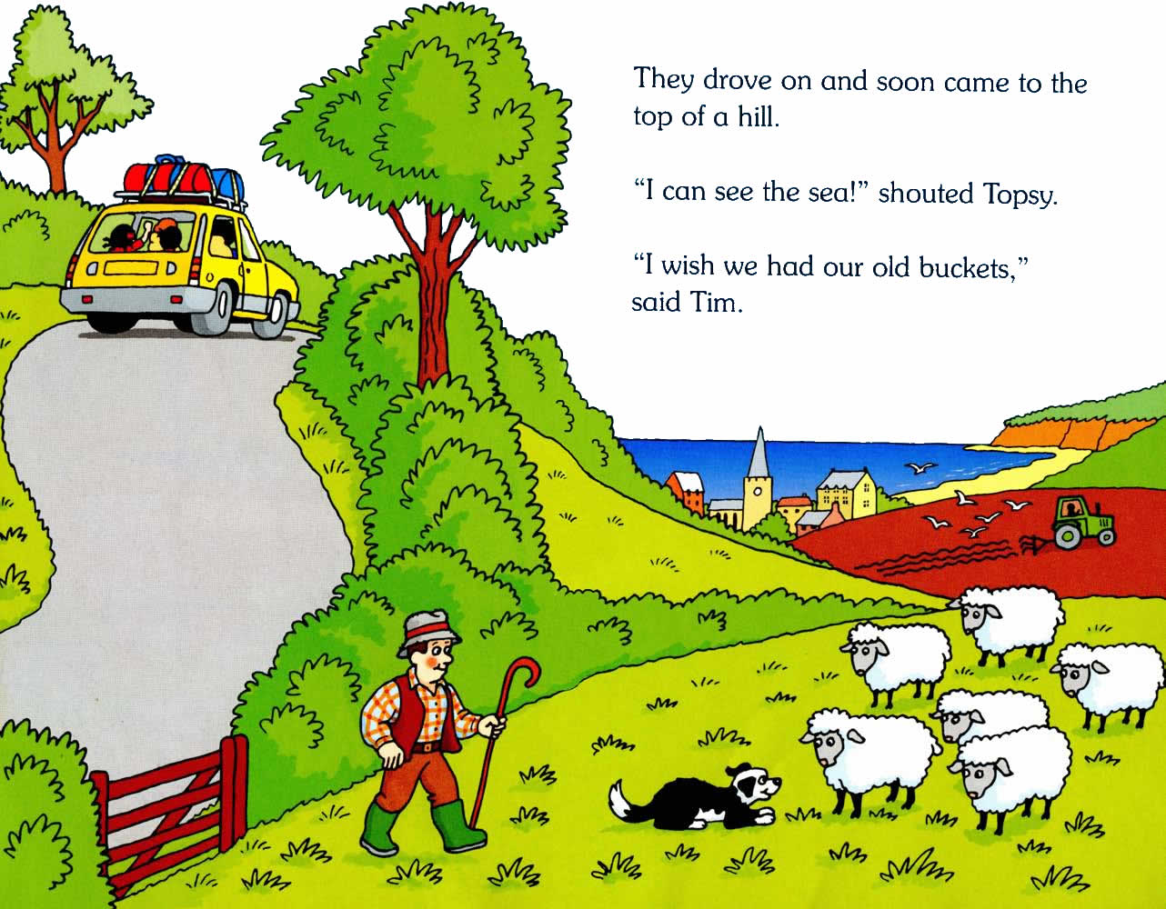Ladybird - Topsy Tim Books - Buckets And Spades (10),绘本,绘本故事,绘本阅读,故事书,童书,图画书,课外阅读
